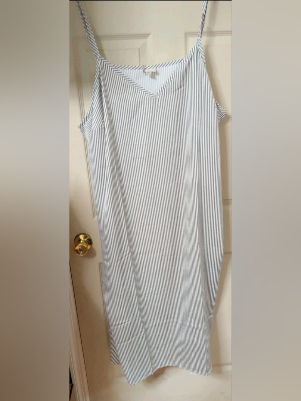 Striped Sleeveless Plus Sized Dress - White & Black Size 4X NWT
